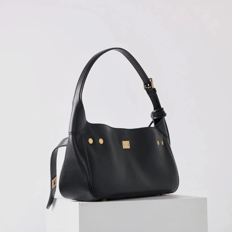 2026 Belt Buckle Tote Bags For Women Cowhide Luxury Designer Hot Hobo Bags INS Fashion Street Rectangular Ring Padlock Handbags