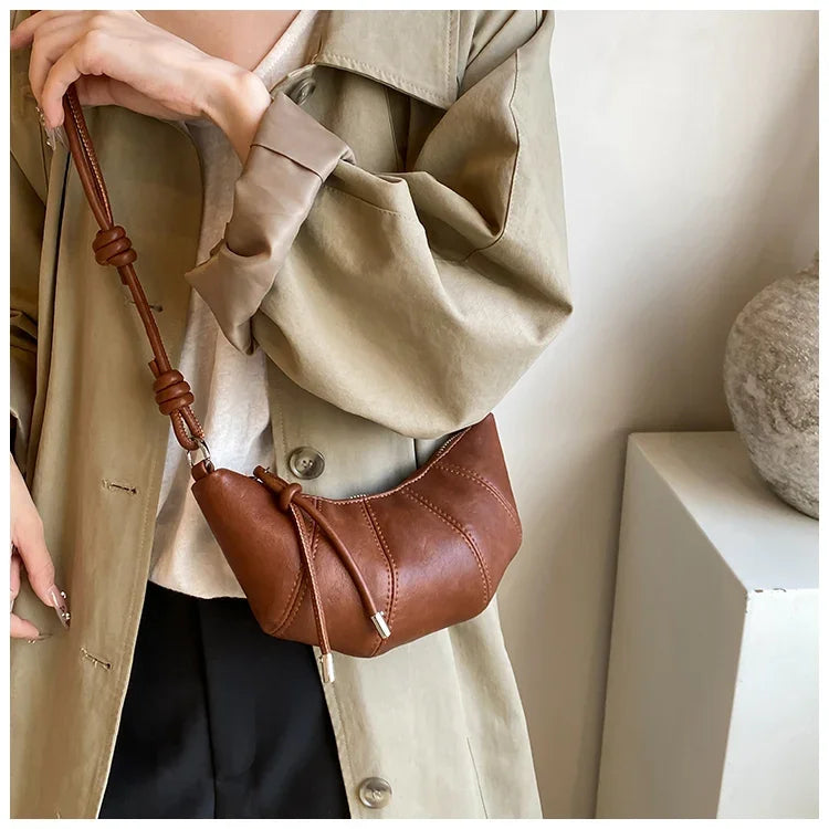 Designer Luxury Dumpling Bags Women 2025 New High Quality Fashion Underarm Bags Vintage Casual Shoulder Crossbody Bags Women