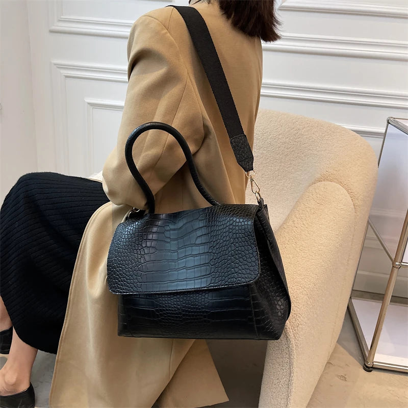 PU Leather Tote Bags Women Fashion Simple Bolsos Vintage Ladies Large Handbags Luxury Streetwear Shoulder Bag Niche Office Lady