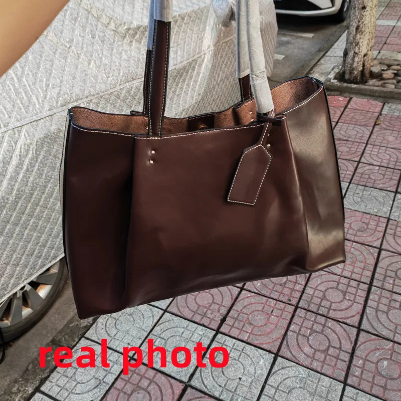 Fashion Ruched Women big Handbags Designer PU Leather Shoulder Bag High Quality Crossbody Bags Women Bucket Bag Female Clutch
