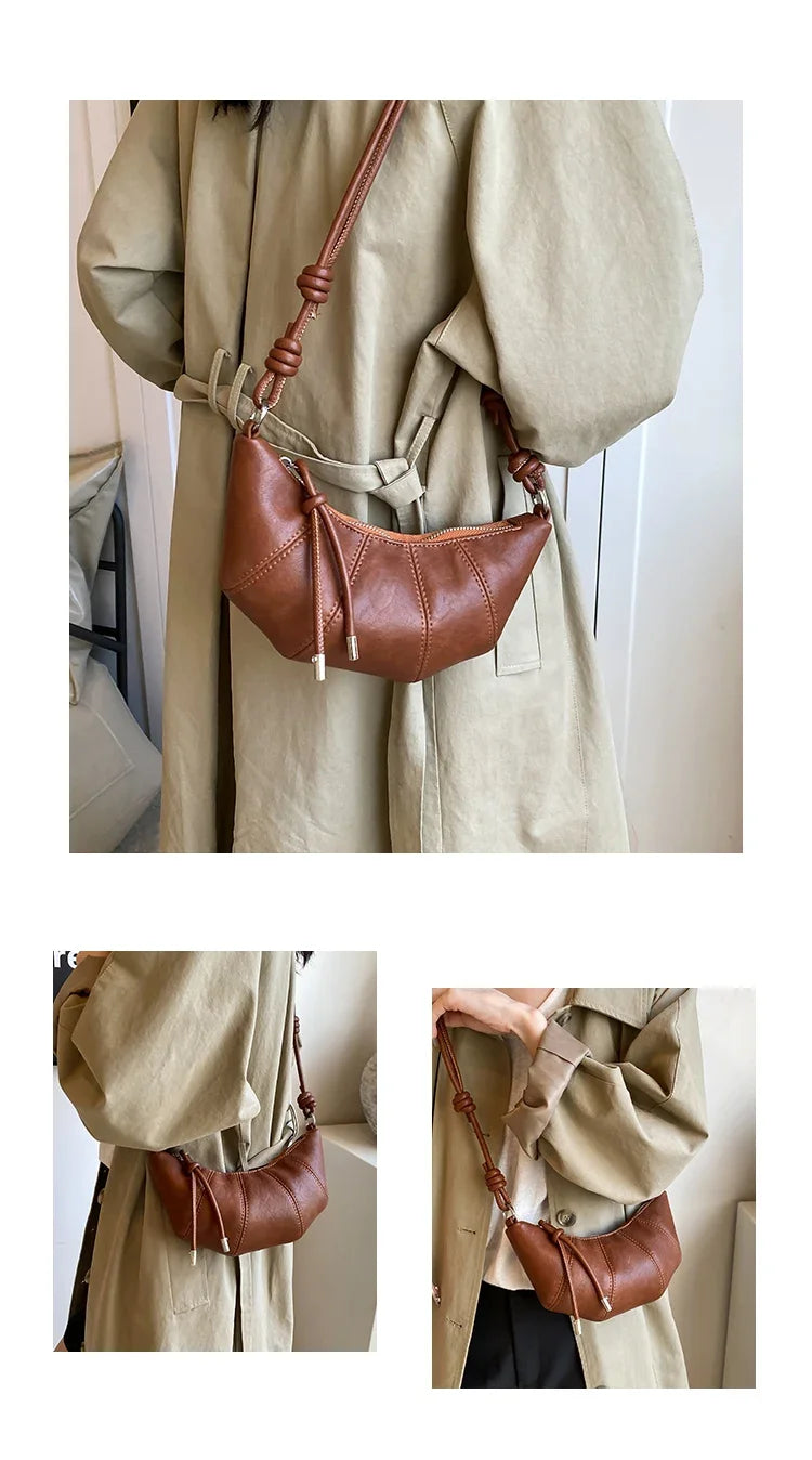 Designer Luxury Dumpling Bags Women 2025 New High Quality Fashion Underarm Bags Vintage Casual Shoulder Crossbody Bags Women
