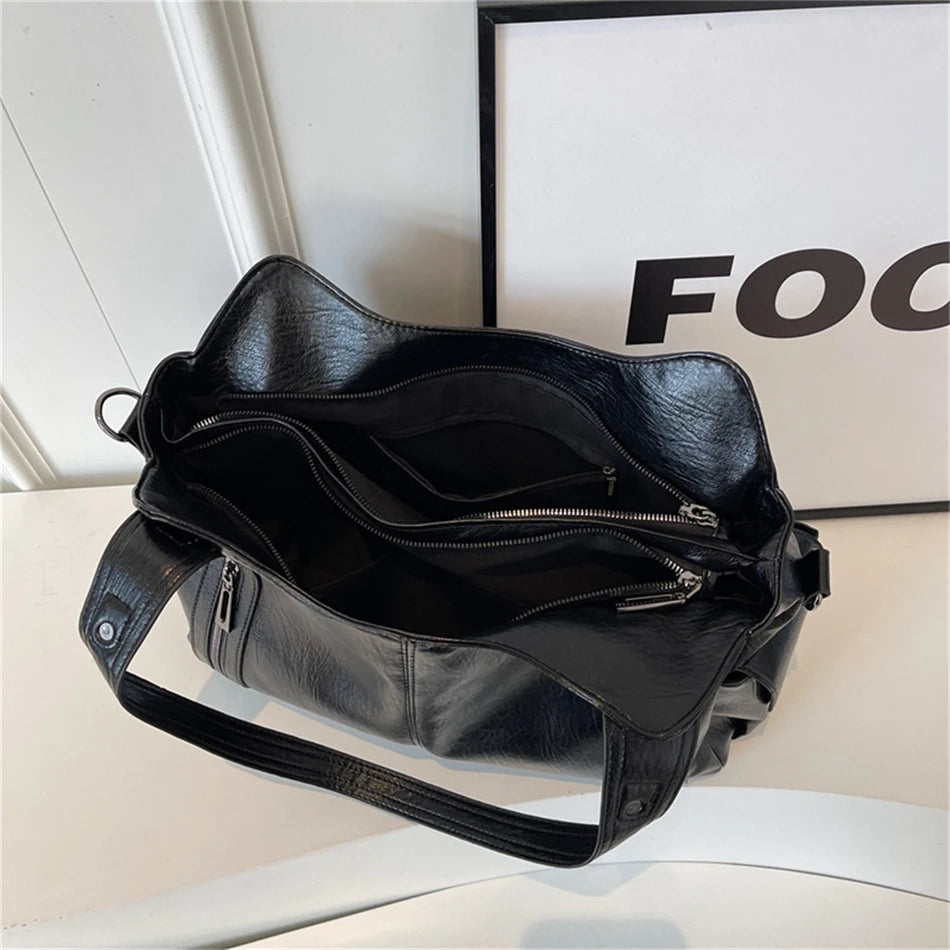 Winter Female Handbag Large Capacity Shoulder Bags Big Tote Bag Ladies Soft Leather Hobos Messenger Bags Women Shopper Bag Sac