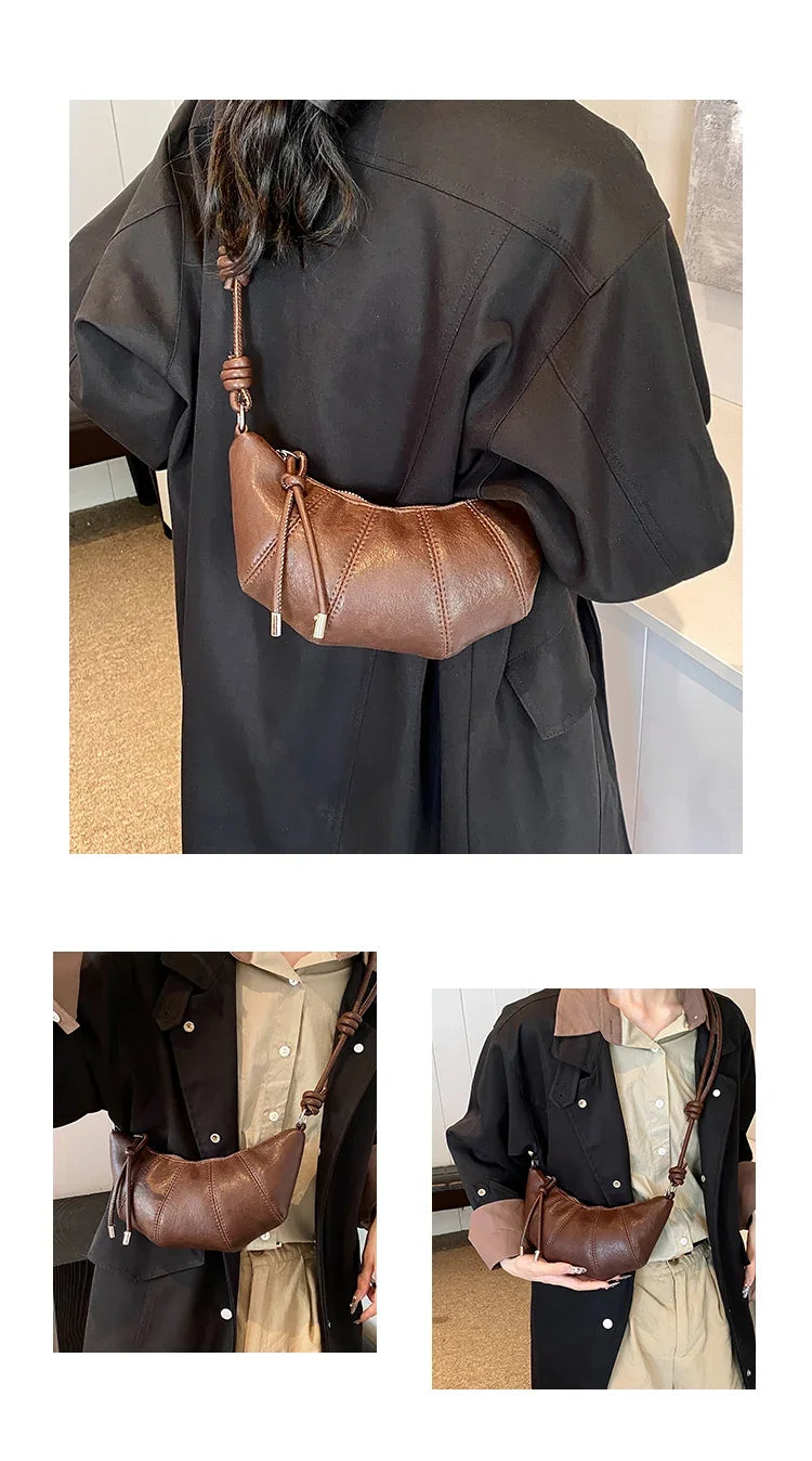 Designer Luxury Dumpling Bags Women 2025 New High Quality Fashion Underarm Bags Vintage Casual Shoulder Crossbody Bags Women