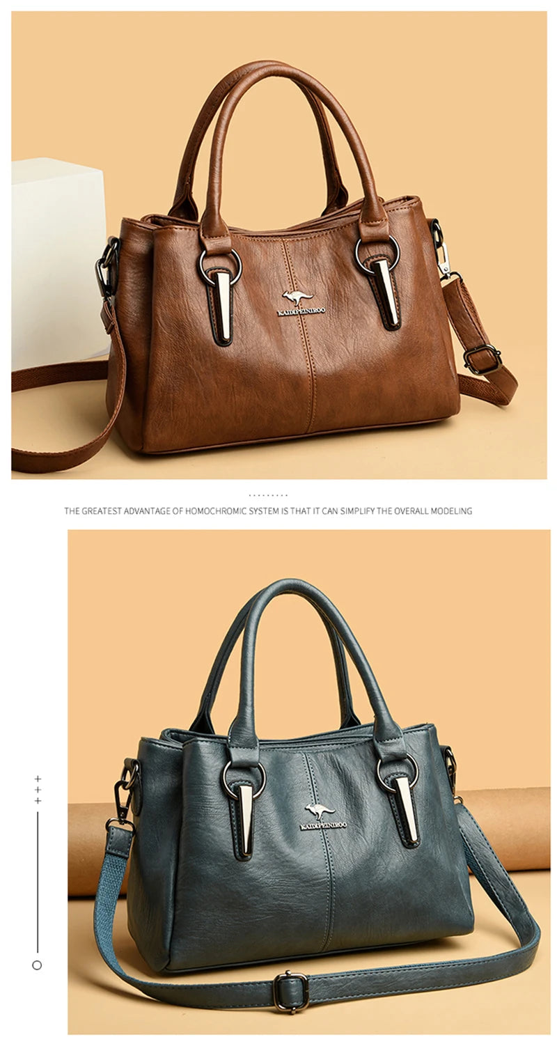High Quality Cow Leather Ladies Handbags Fashion Luxury Female Messenger Tote Bags Women Genuine Leather Shoulder Crossbody Sac
