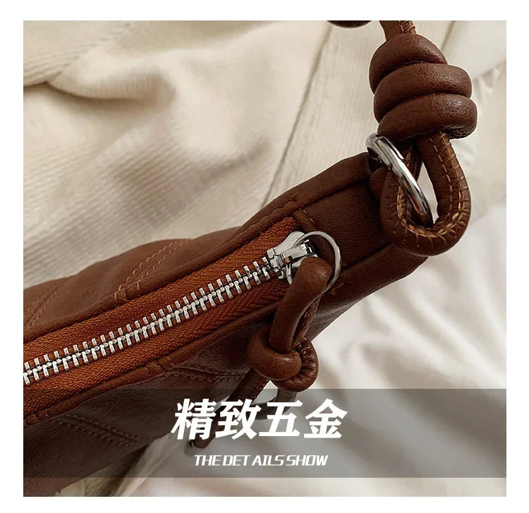 Designer Luxury Dumpling Bags Women 2025 New High Quality Fashion Underarm Bags Vintage Casual Shoulder Crossbody Bags Women