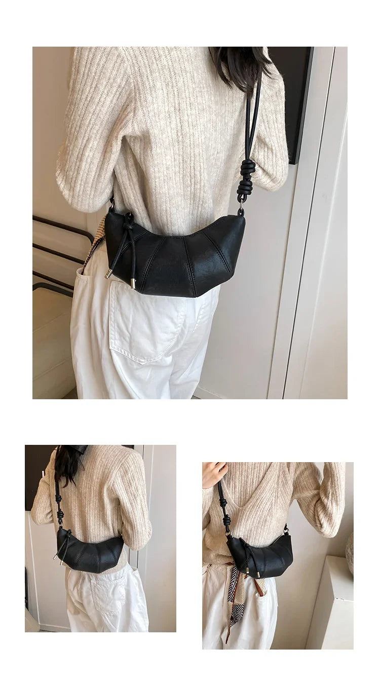 Designer Luxury Dumpling Bags Women 2025 New High Quality Fashion Underarm Bags Vintage Casual Shoulder Crossbody Bags Women
