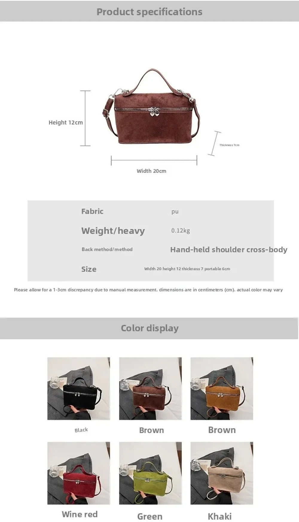 Retro Autumn Winter Matte Crossbody Bag Suede Textured Shoulder Bag Pure Color Box Design Evening Bags Women Handle Bag