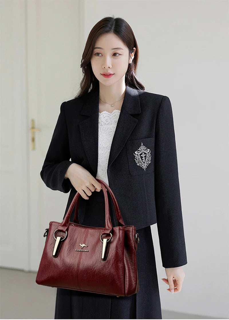 High Quality Cow Leather Ladies Handbags Fashion Luxury Female Messenger Tote Bags Women Genuine Leather Shoulder Crossbody Sac