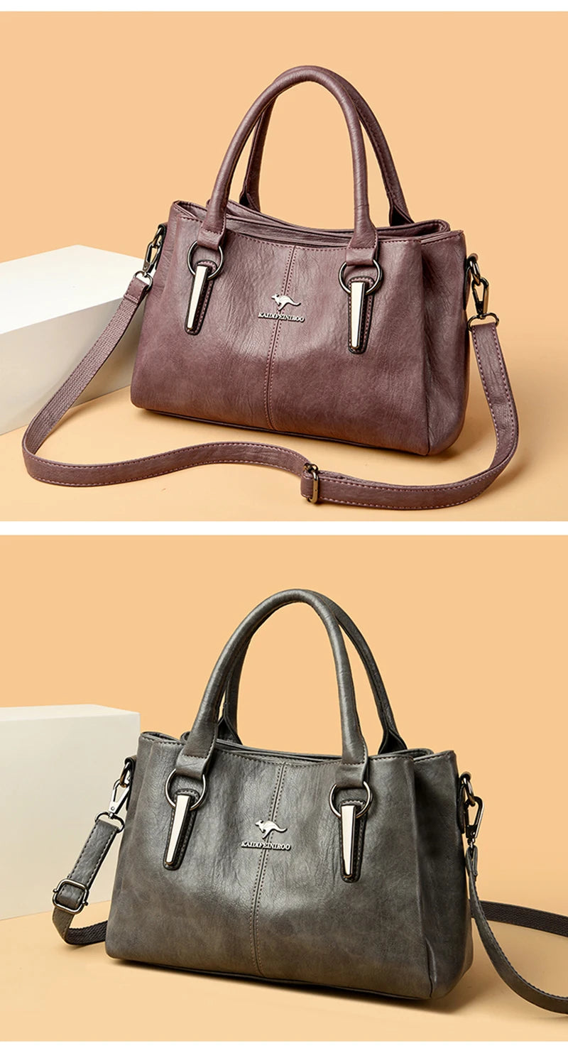 High Quality Cow Leather Ladies Handbags Fashion Luxury Female Messenger Tote Bags Women Genuine Leather Shoulder Crossbody Sac