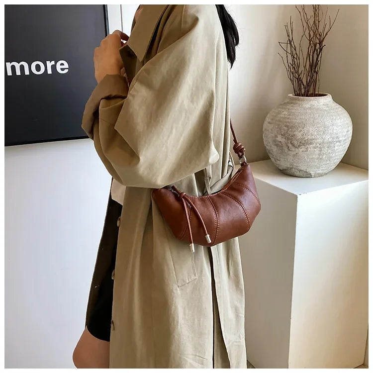 Designer Luxury Dumpling Bags Women 2025 New High Quality Fashion Underarm Bags Vintage Casual Shoulder Crossbody Bags Women