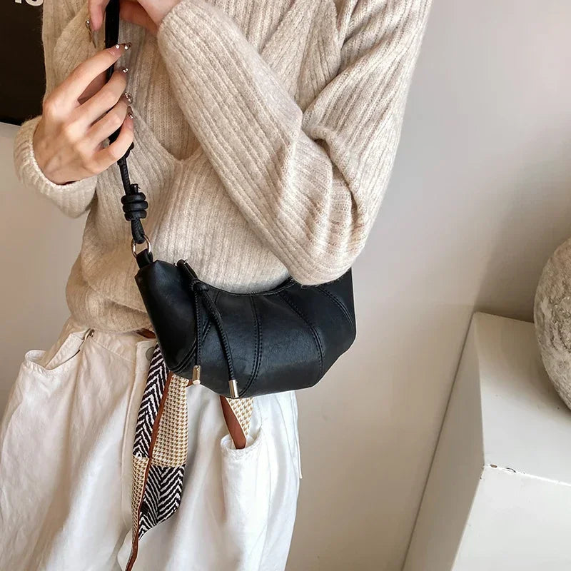 Designer Luxury Dumpling Bags Women 2025 New High Quality Fashion Underarm Bags Vintage Casual Shoulder Crossbody Bags Women