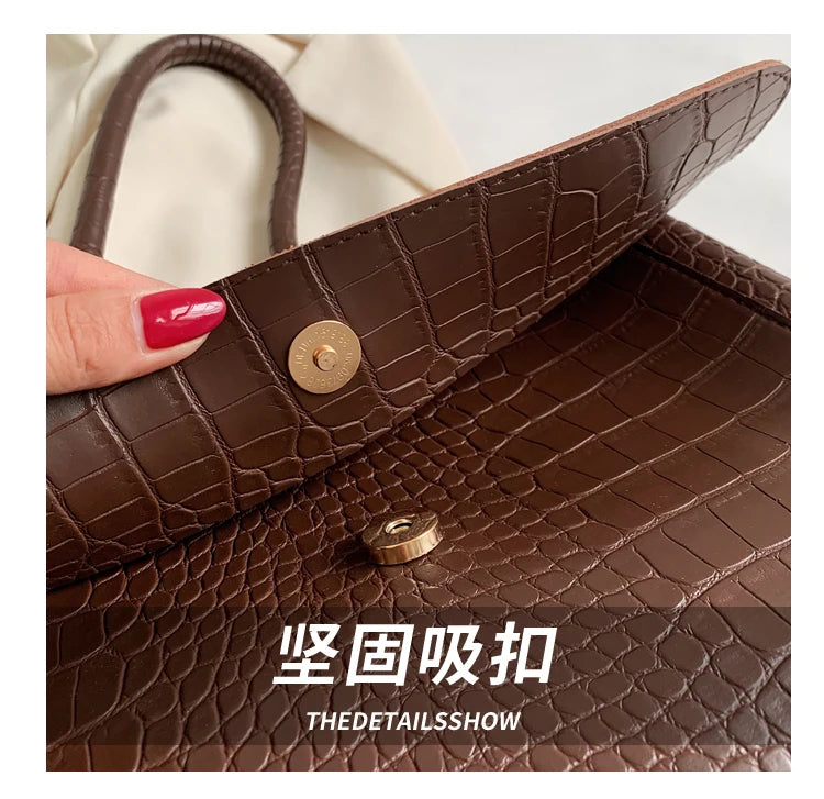PU Leather Tote Bags Women Fashion Simple Bolsos Vintage Ladies Large Handbags Luxury Streetwear Shoulder Bag Niche Office Lady