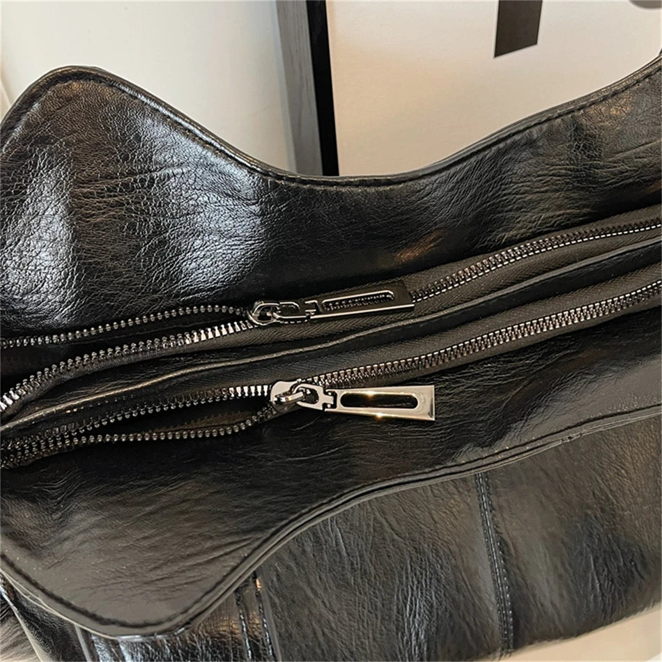 Winter Female Handbag Large Capacity Shoulder Bags Big Tote Bag Ladies Soft Leather Hobos Messenger Bags Women Shopper Bag Sac